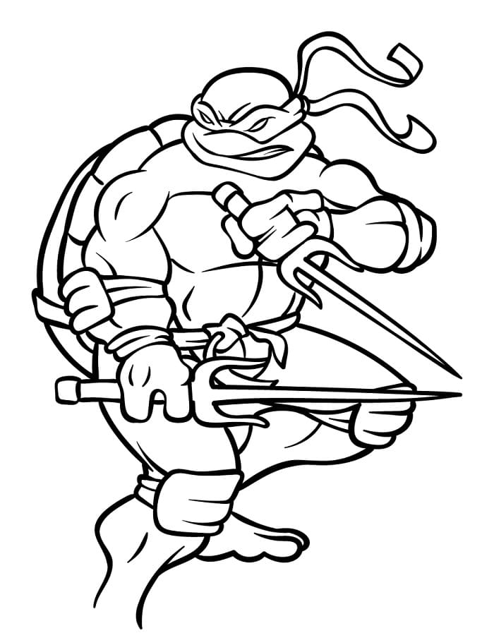 Gratis druckbare Ninja Turtles ausmalbilder