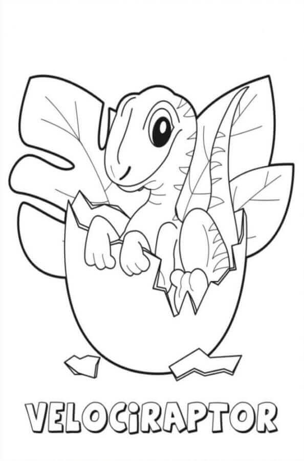 Gratis druckbarer Velociraptor ausmalbilder