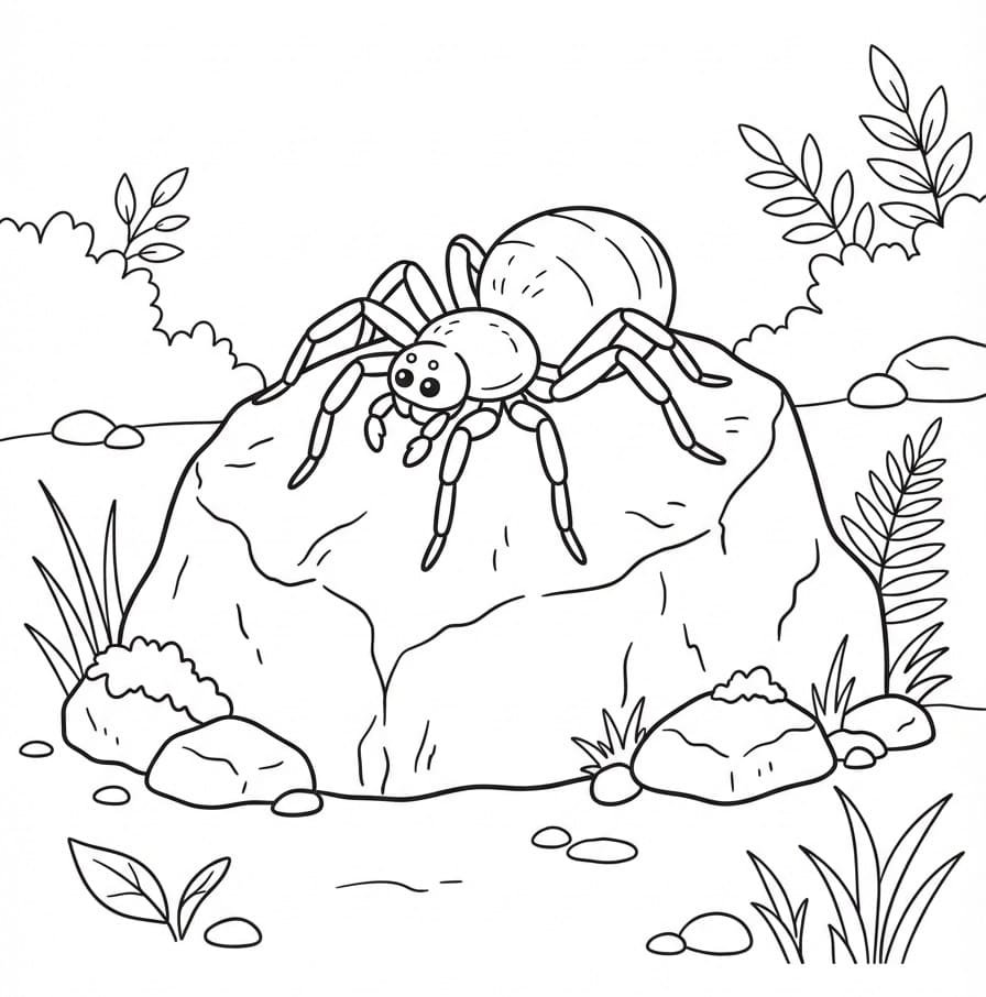 Große Spinne ausmalbilder