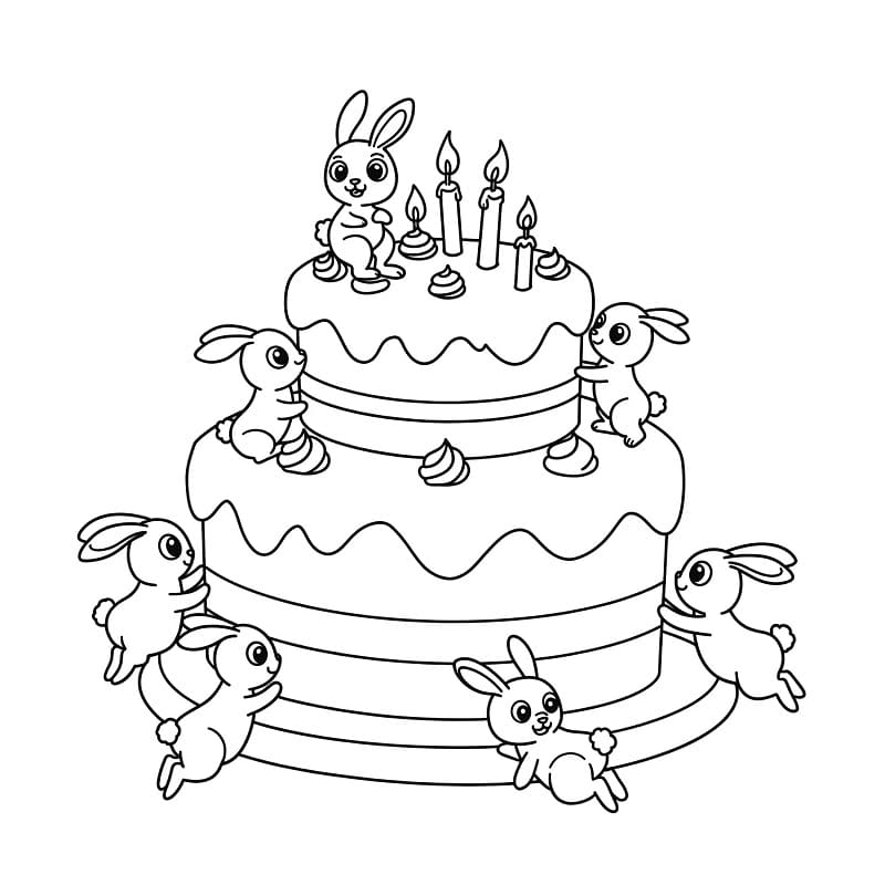 Grundlegendes Kuchenmotiv ausmalbilder
