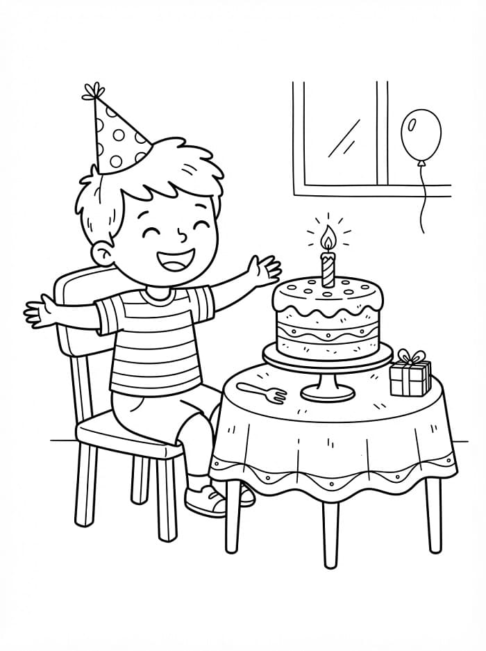 Hübscher Kuchen ausmalbilder