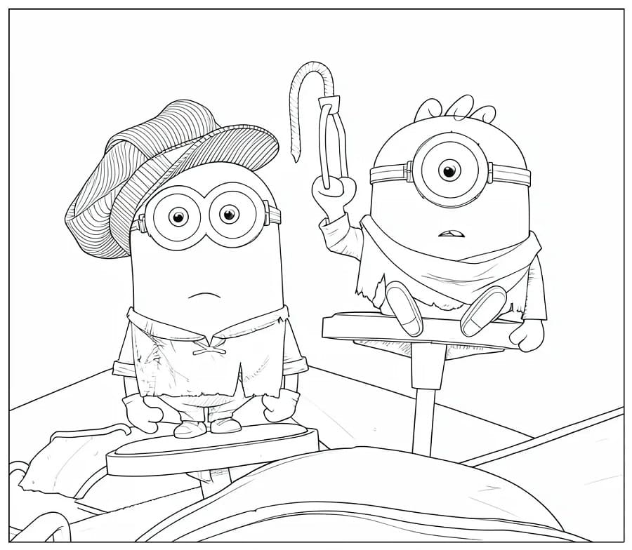 Karikatur Minions und Monster ausmalbilder