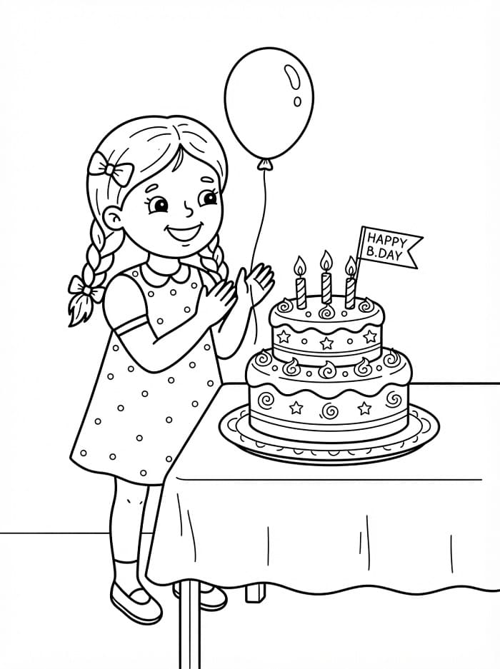 Klassischer Kuchen ausmalbilder