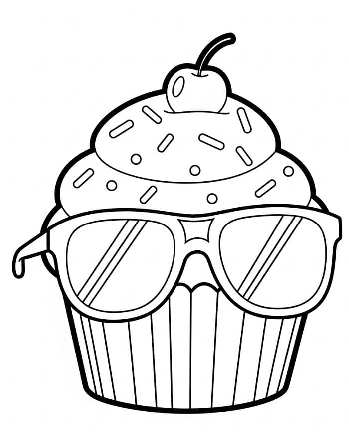 Kostenlos ausdruckbarer Cupcake ausmalbilder