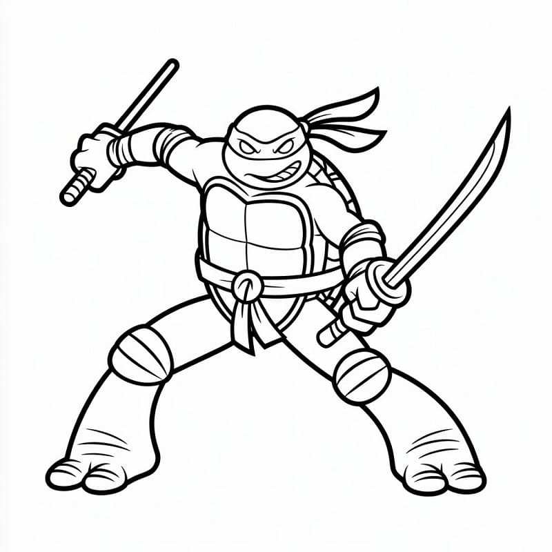Kostenlos druckbare Ninja Turtles ausmalbilder