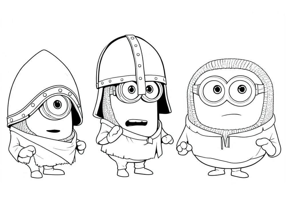 Kostenlos zum Ausdrucken Minions und Monster ausmalbilder