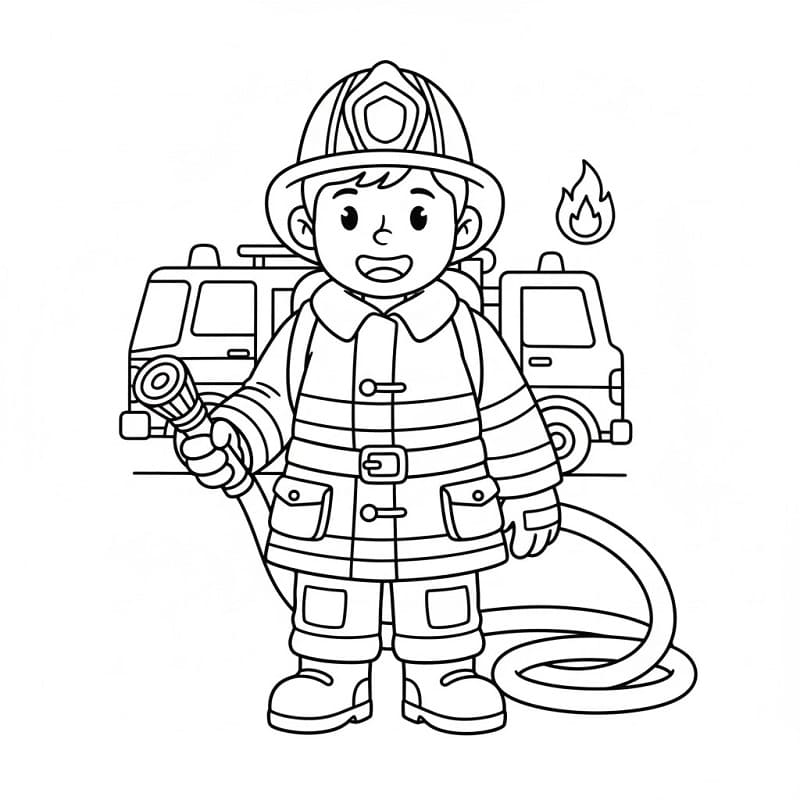 Kostenlose Feuerwehrmänner ausmalbilder