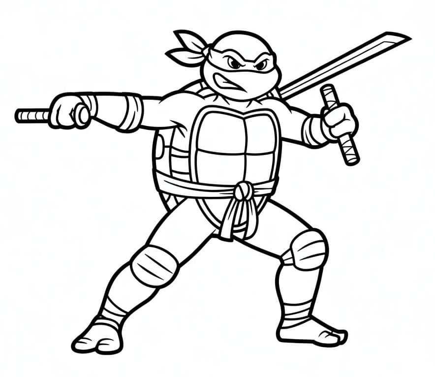 Kostenlose Ninja Turtles zum Drucken ausmalbilder