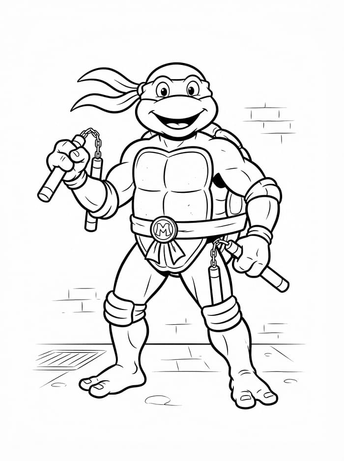 Kostenlose Ninja Turtles ausmalbilder