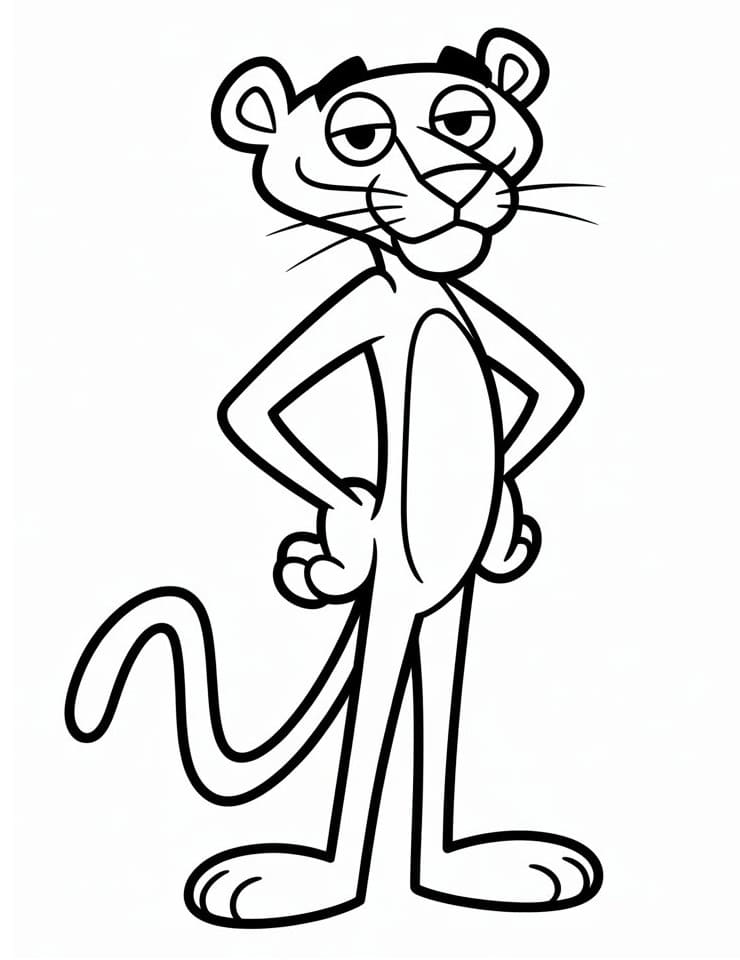 Kostenlose Rosarote Panther ausmalbilder