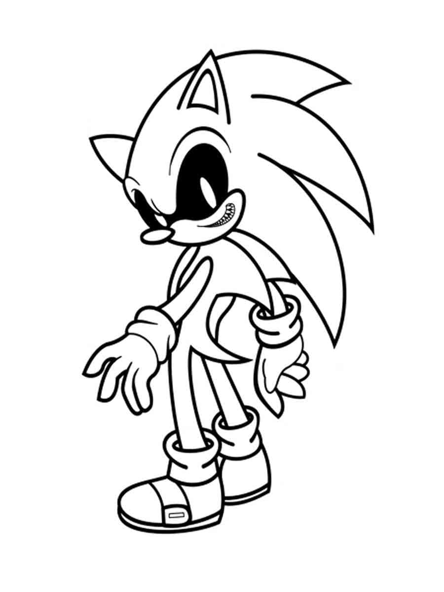 Kostenlose ausdruckbare Sonic-Exe-Vorlage ausmalbilder