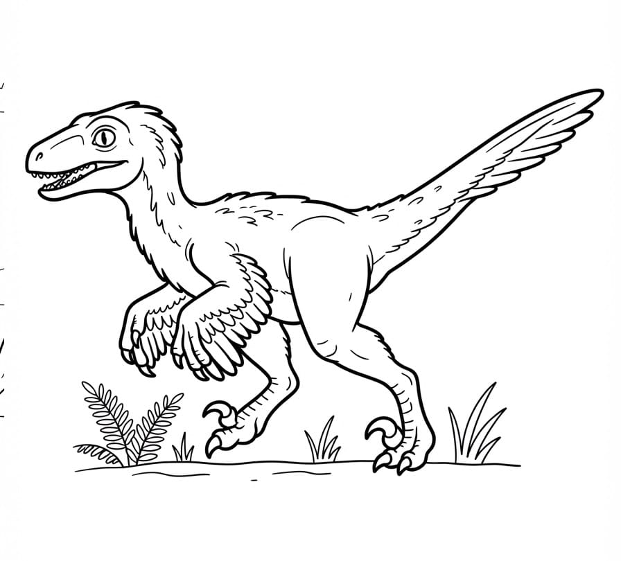 Velociraptor ausmalbilder