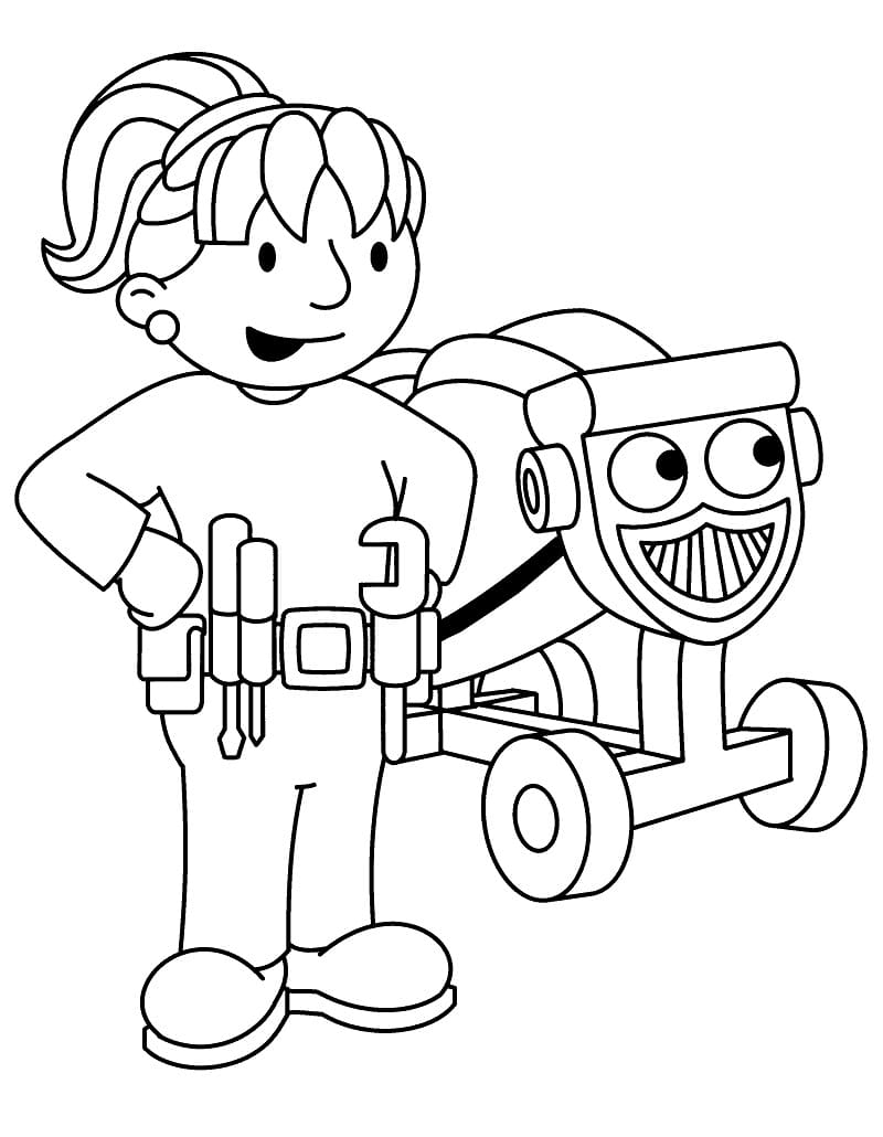 Kostenloser Bob der Baumeister für Kinder ausmalbilder