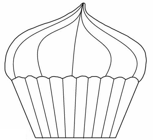 Kostenloser Cupcake für Kinder ausmalbilder