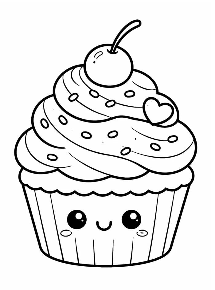 Kostenloser Cupcake ausmalbilder