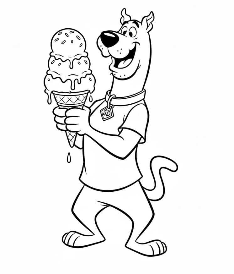 Kostenloser Scooby-Doo für Kinder ausmalbilder