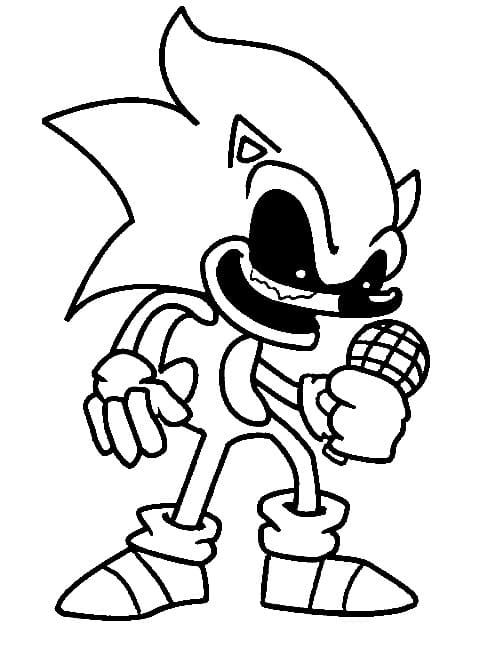 Kostenloser Sonic Exe zum Drucken ausmalbilder