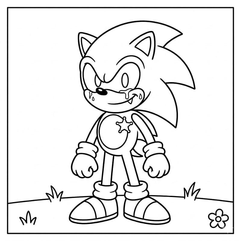 Kostenloser Sonic Exe ausmalbilder