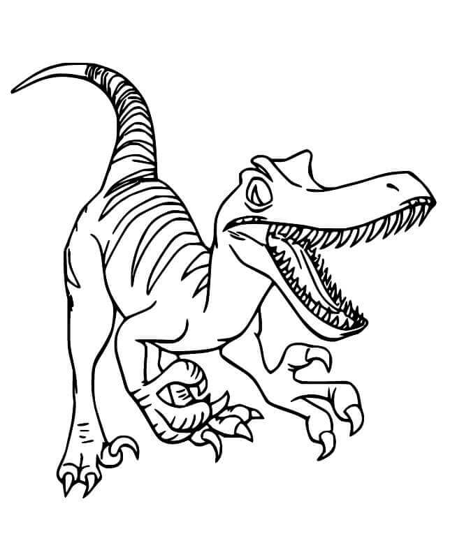 Kostenloser Velociraptor für Kinder ausmalbilder