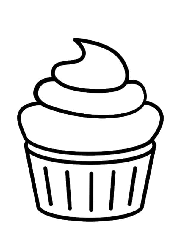 Kostenloses Cupcake-Bild ausmalbilder