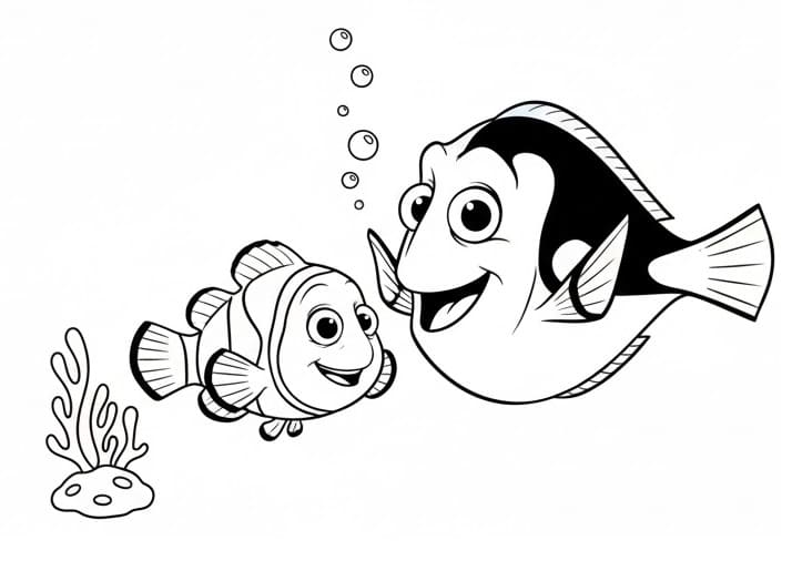 Kostenloses Findet Nemo ausmalbilder