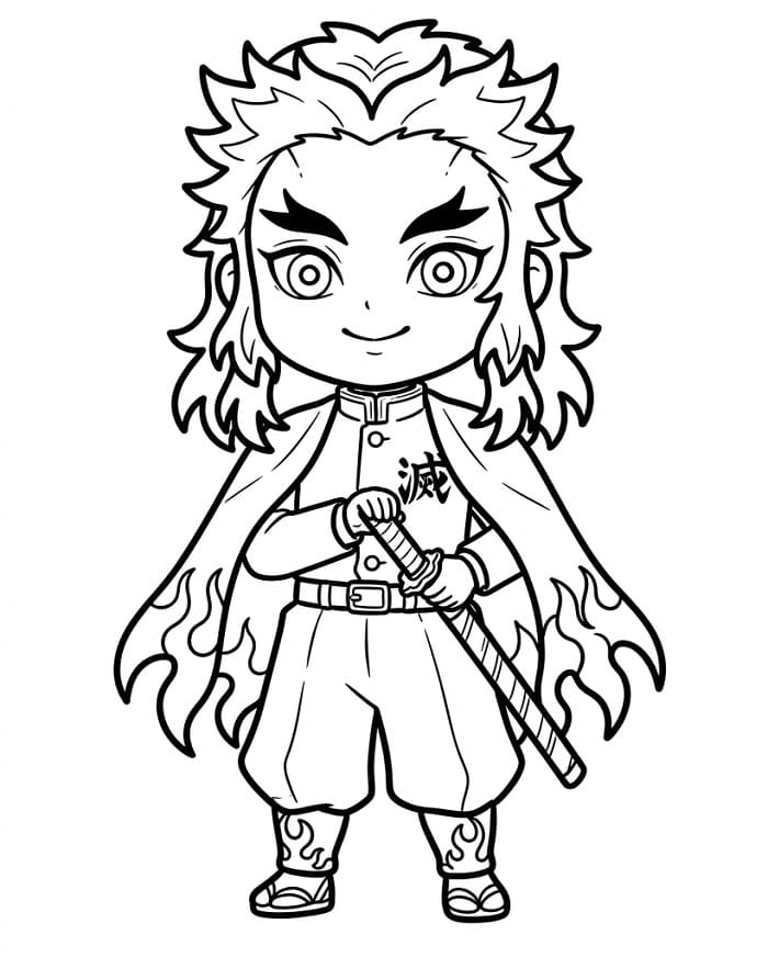 Kyojuro von Demon Slayer ausmalbilder