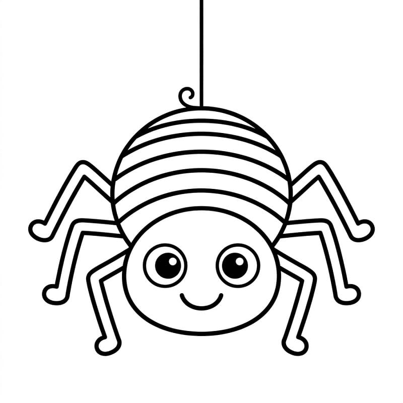 Lächelnde Spinne ausmalbilder