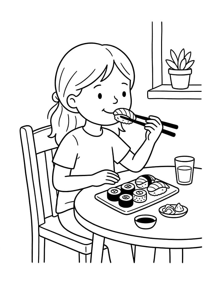 Leckeres Sushi ausmalbilder