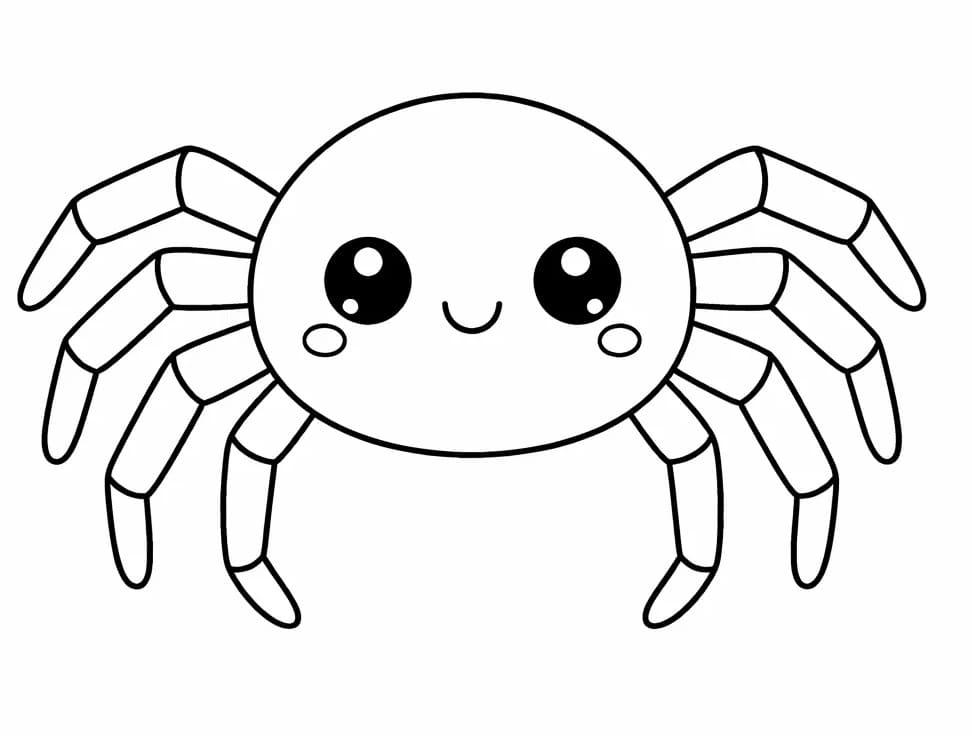 Leicht zu zeichnende Spinne ausmalbilder