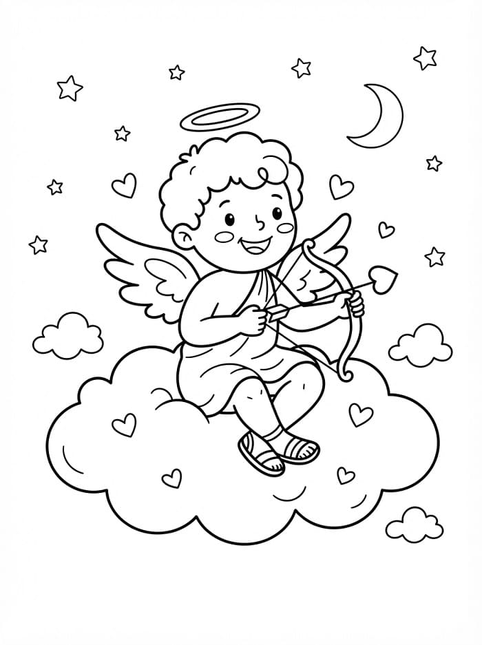 Liebenswerter Amor ausmalbilder