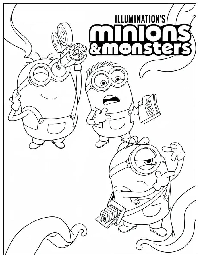 Lustig Minions und Monster ausmalbilder