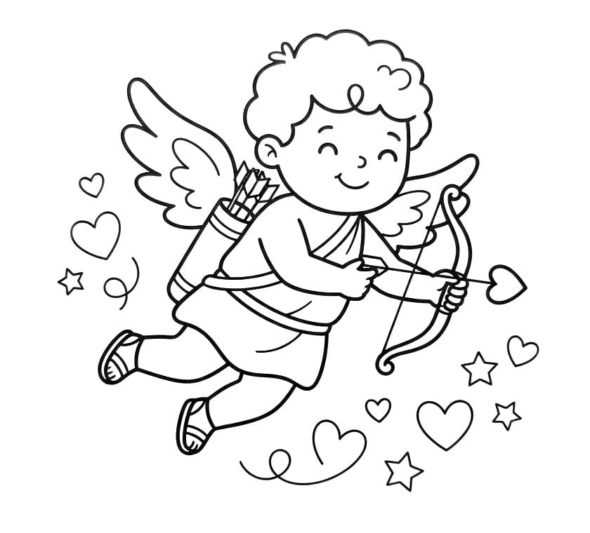 Netter Amor ausmalbilder