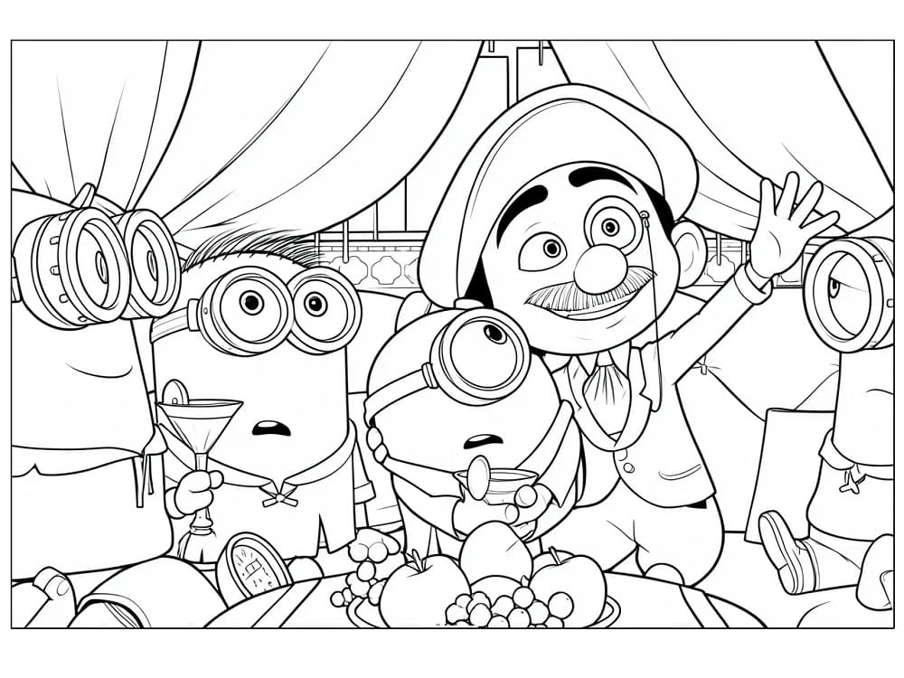 Niedlich Minions und Monster ausmalbilder
