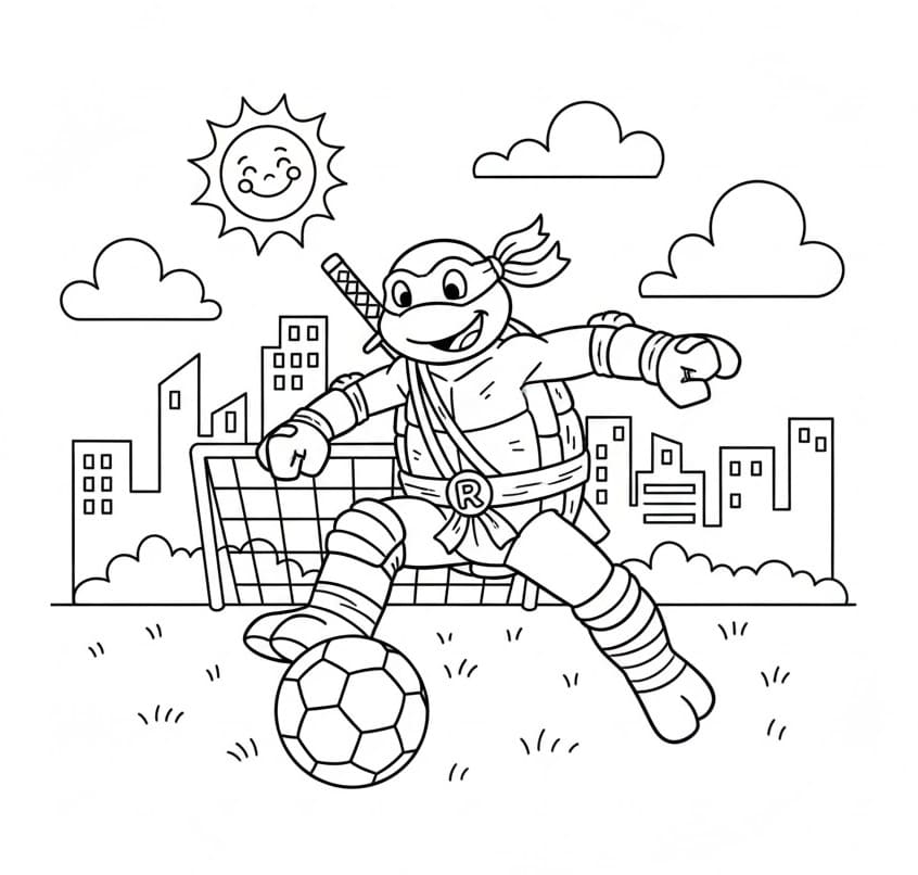 Ninja Turtles für 2-jährige Kinder ausmalbilder