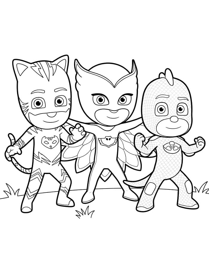 PJ Masks als Zeichentrick ausmalbilder