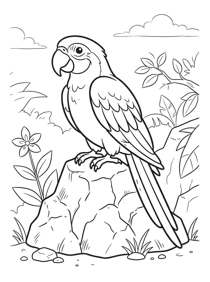 Papageienvogel ausmalbilder