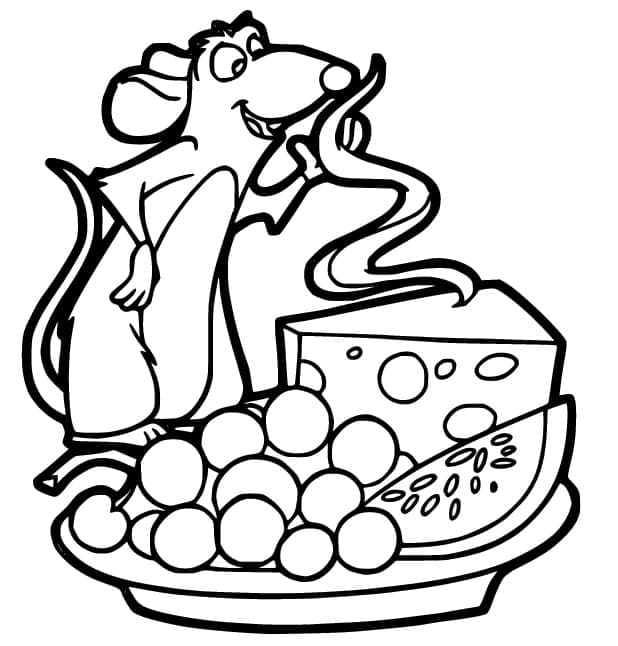 Remy mit Lebensmitteln aus Ratatouille