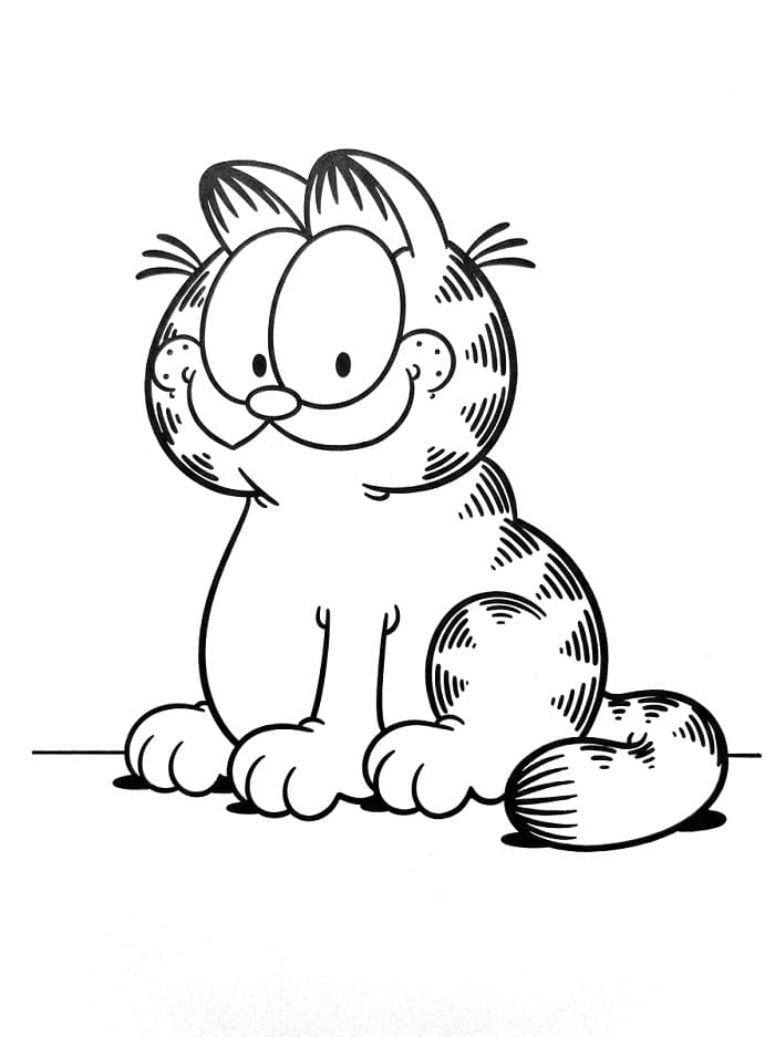 Schlichter Garfield ausmalbilder