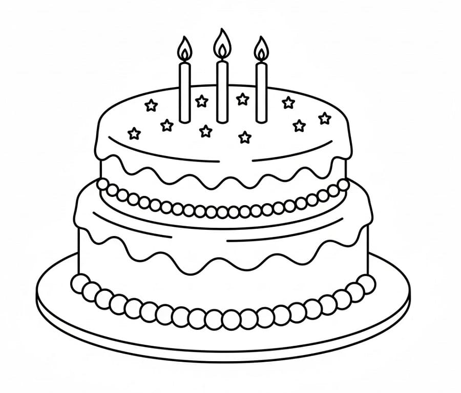 Schlichter Kuchen ausmalbilder