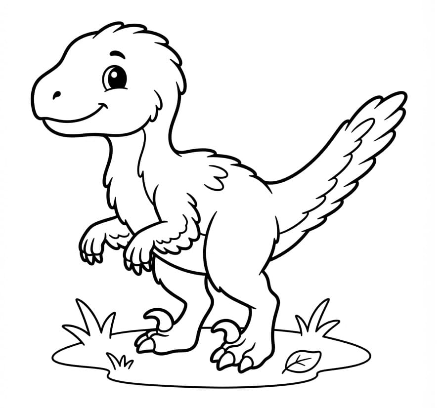 Schlichter Velociraptor ausmalbilder