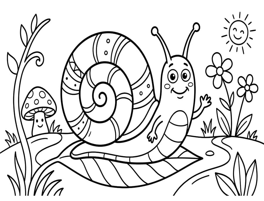 Schnecke drucken ausmalbilder