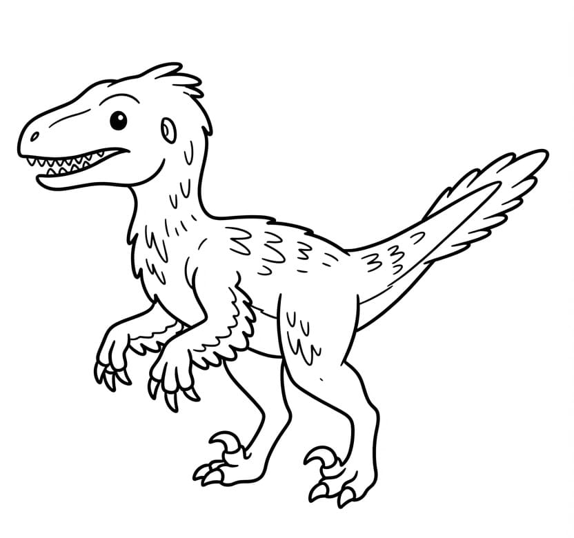 Schöner Velociraptor ausmalbilder