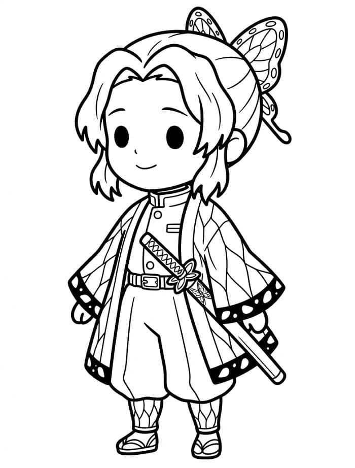 Shinobu aus Demon Slayer ausmalbilder