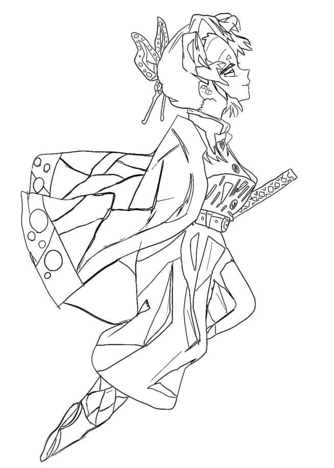 Shinobu aus der Serie Demon Slayer ausmalbilder