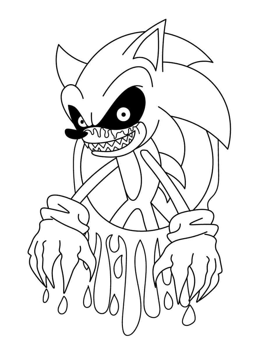 Sonic Exe drucken ausmalbilder