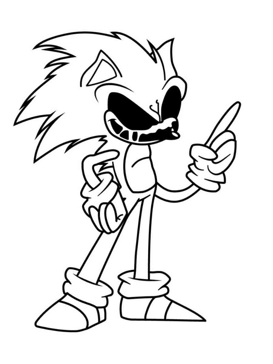 Sonic Exe kostenlos ausmalbilder