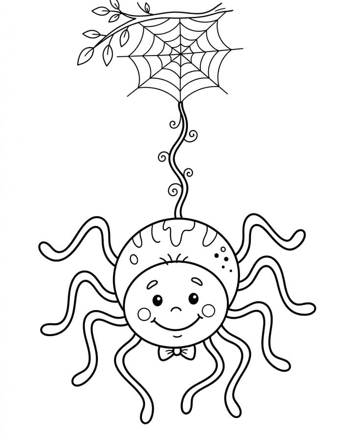 Spinne auf einer Party ausmalbilder