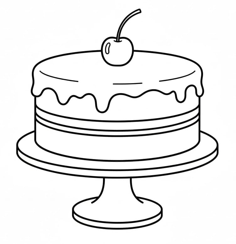 Süßer Kuchen ausmalbilder
