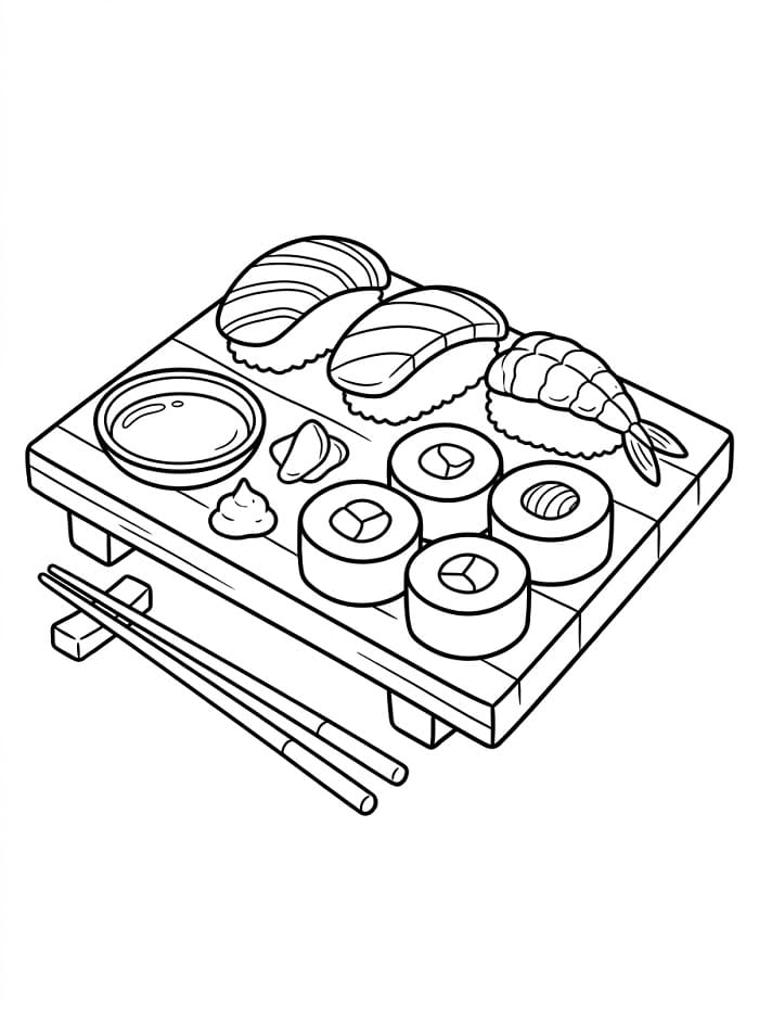 Sushi Gericht ausmalbilder