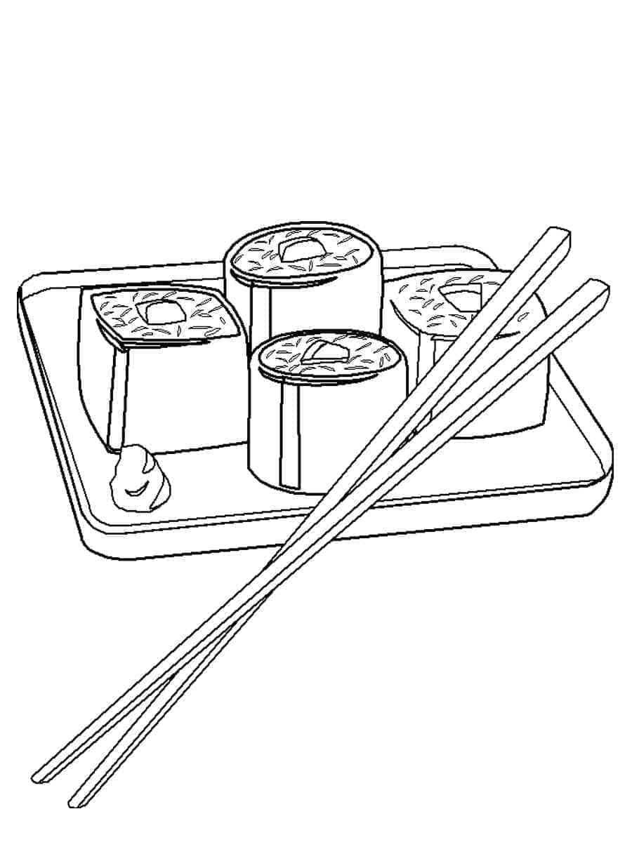 Sushi für 1-jährige Kinder ausmalbilder